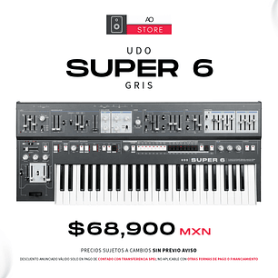 UDO Super 6 Gris Sintetizador Polifónico Híbrido
