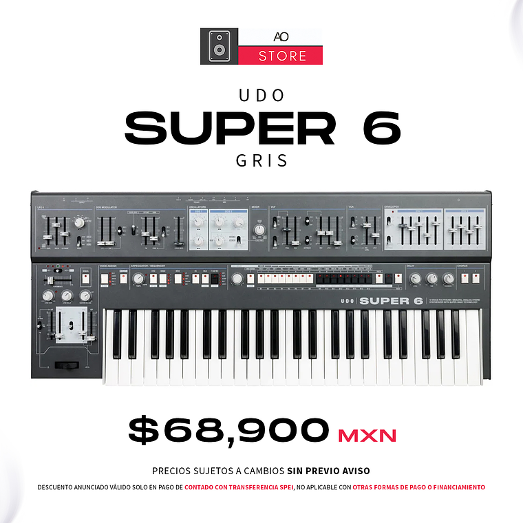 UDO Super 6 Gris Sintetizador Polifónico Híbrido 1