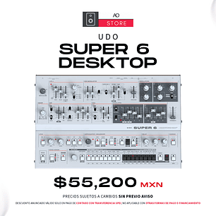 UDO Audio Super 6 Desktop Sintetizador Polifónico