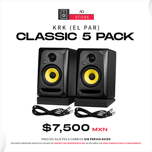 KRK Classic 5 Pack Monitores de Estudio (2 Piezas)