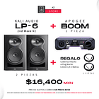 Kali Audio LP 6 Second Wave V2 Monitores de Estudio (El Par) + Apogee Boom Interfaz de Audio + De Regalo Cable XLR Macho a Plug Macho 6.3 mm 1/4 3 Metros (2Pz) 1