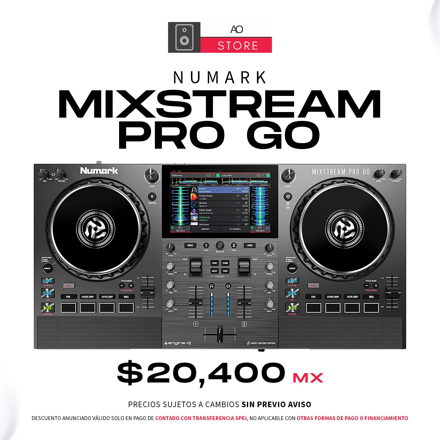 Numark Mixstream Pro Go Reproductor Multimedia Controlador P