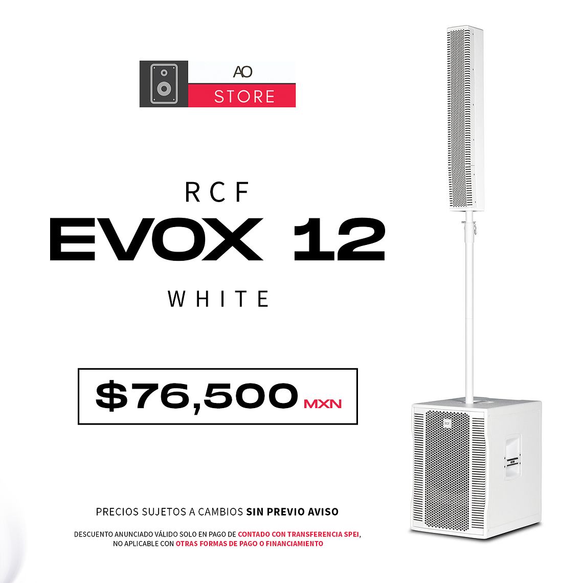 RCF Evox 12 White Sistema De Audio En Torre 1