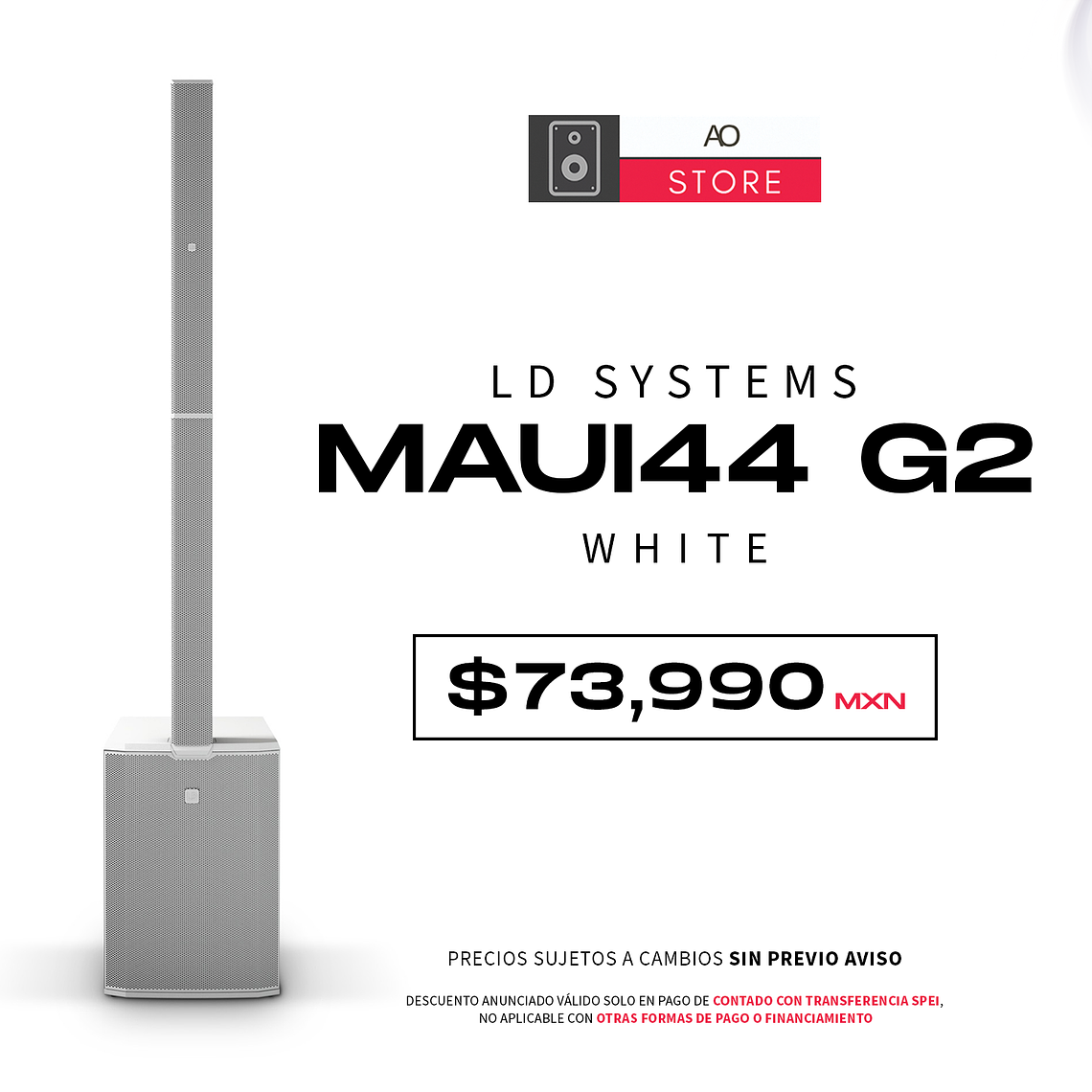 LD Systems MAUI 44 G2 White Sistema De Audio En Torre 1