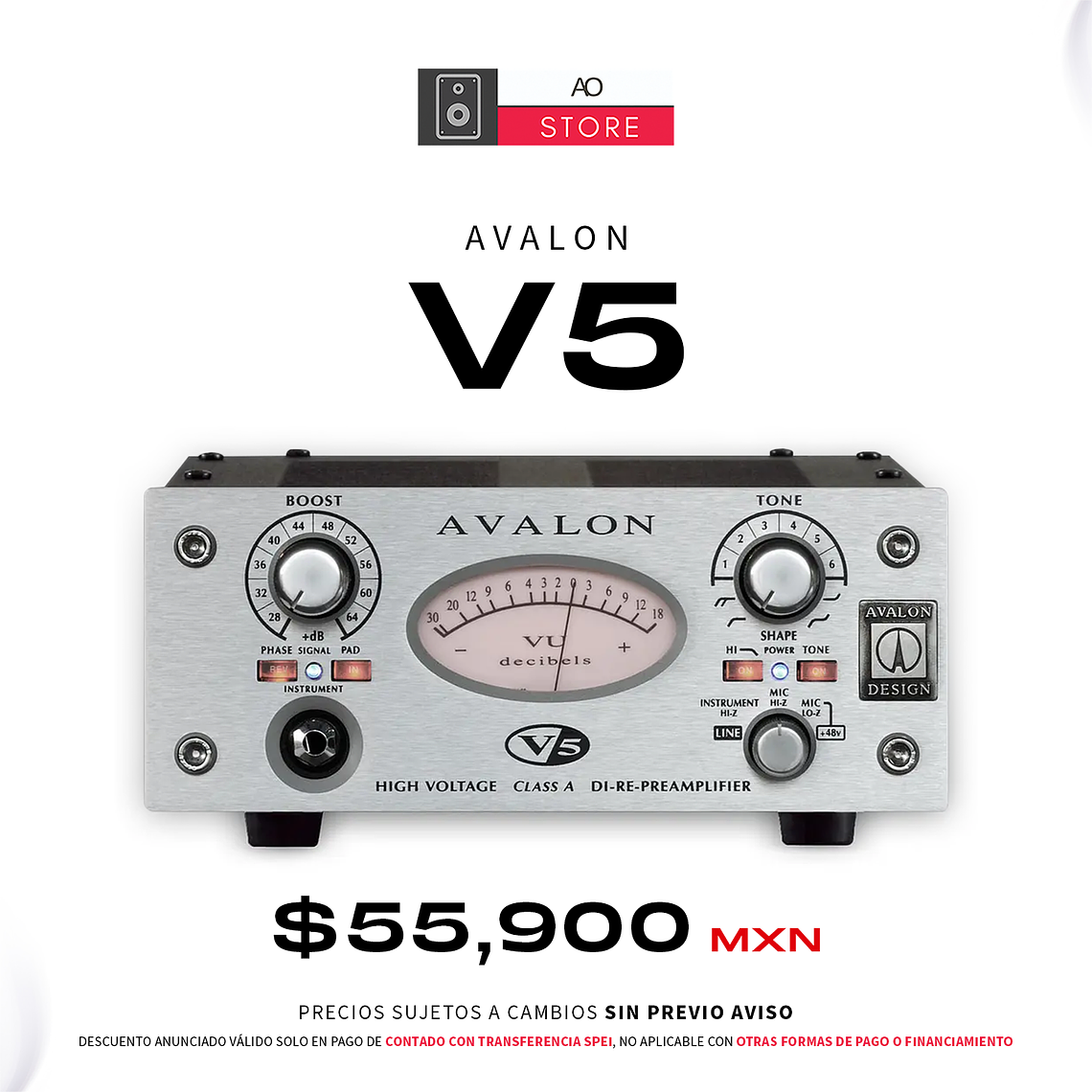 Avalon V5 Preamplificador 1