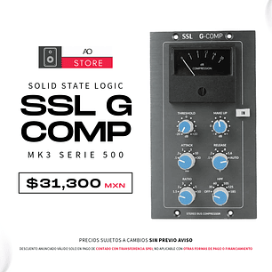 Solid State Logic SSL G Comp MK3 Serie 500 Compresor Estéreo