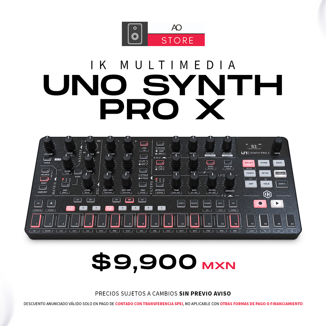IK Multimedia UNO Synth Pro X Desktop Sintetizador Analogo 1