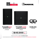 Mackie Thump212 Bocina Activa (2 piezas) + Mackie Thump115S Subwoofer Activo (1 pieza) + Cables (Par)  1