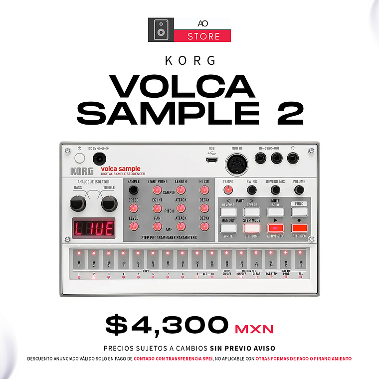 Korg Volca Sample 2 Caja de Ritmos 1
