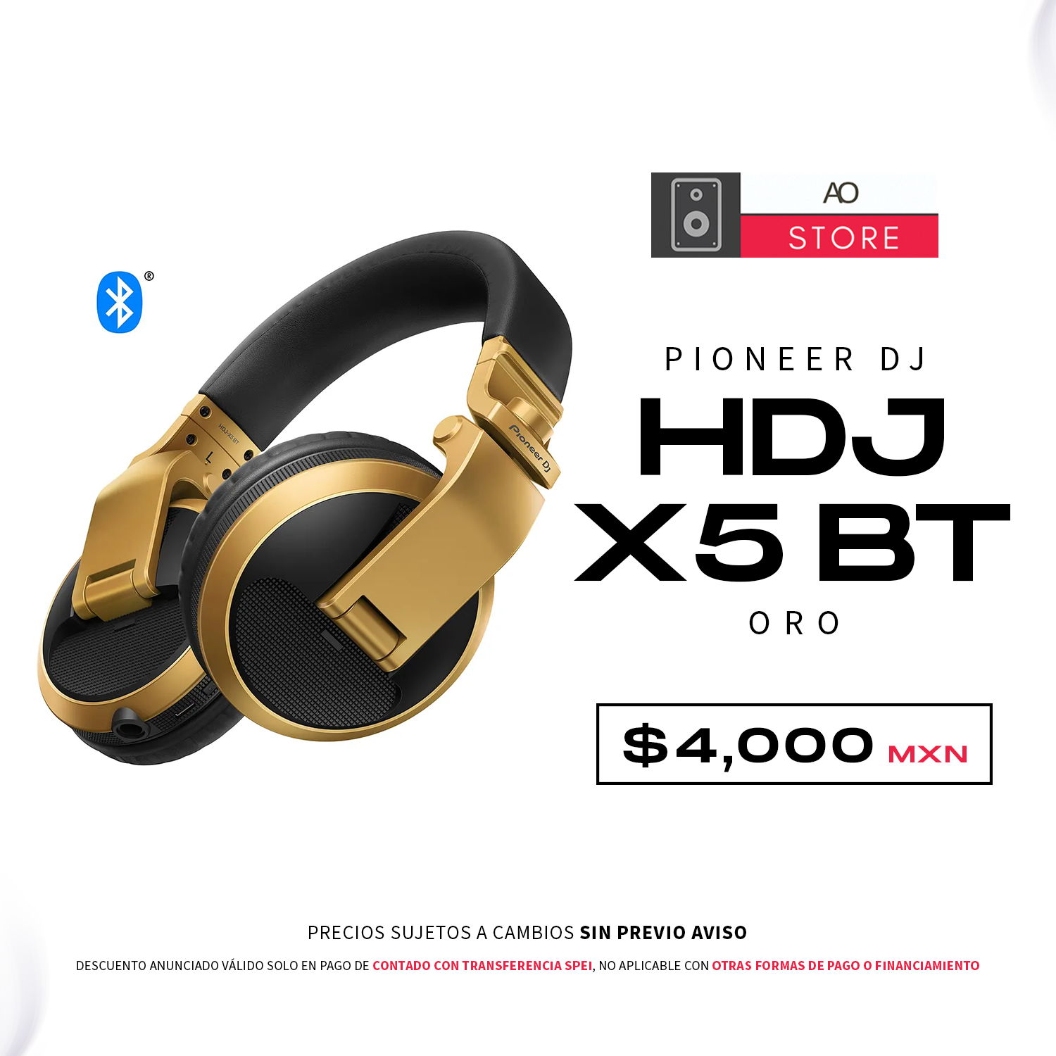Pioneer DJ HDJ X5 BT Oro Audífonos Profesionales