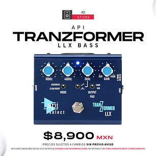 API TranZformer Llx Bass Pedal Eq Boost con Overdrive
