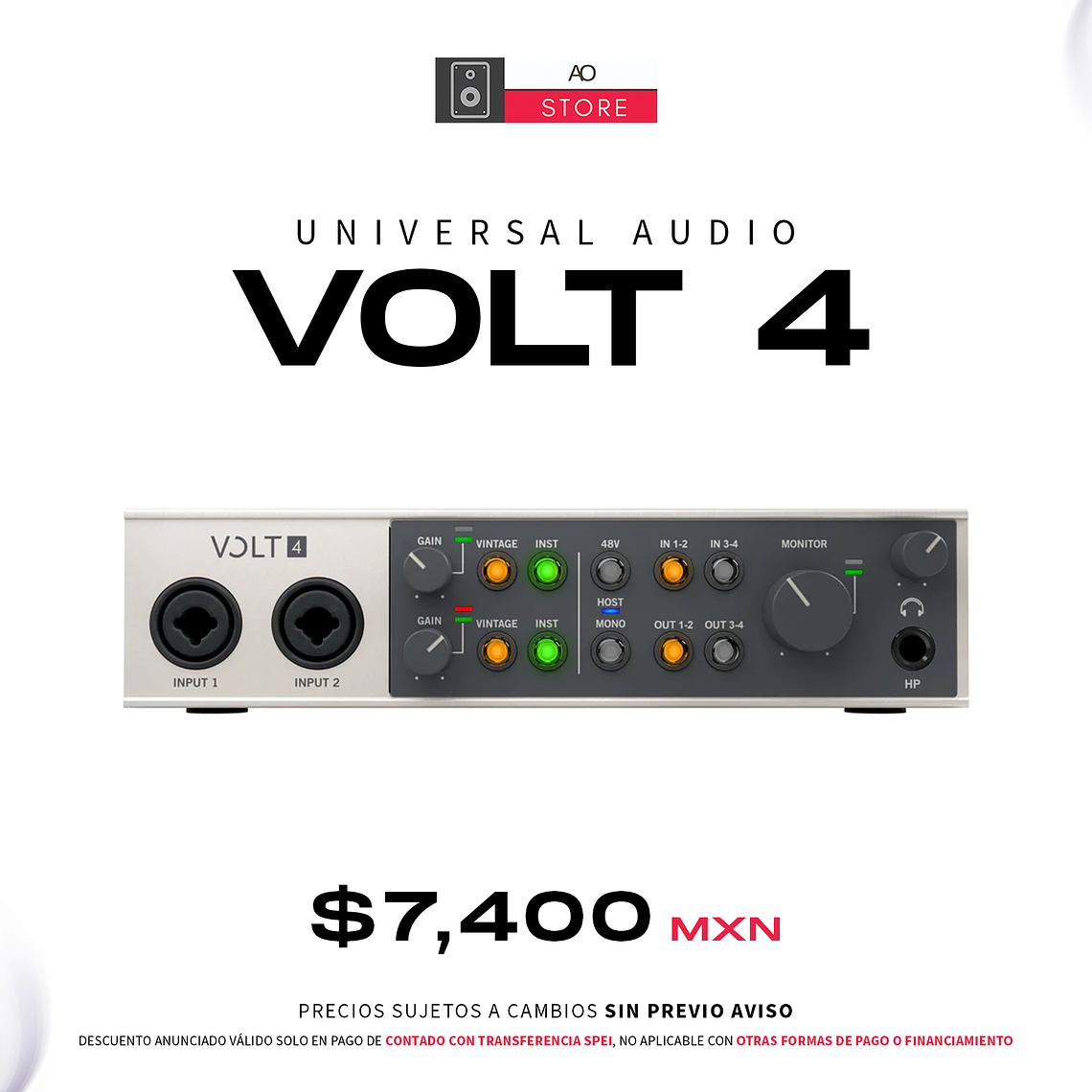Universal Audio Volt 4 Interfaz de Audio 1