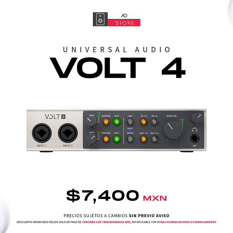 Universal Audio Volt 4 Interfaz de Audio 1