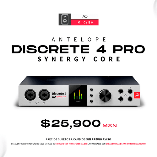 Antelope Discrete 4 Pro Synergy Core Interfaz de Audio