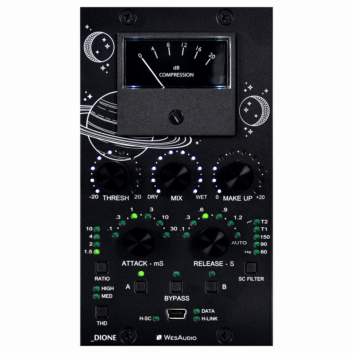 WesAudio Dione Starlight Analog Edición Limitada Serie 500 Bus Compresor con Digital Recall 2