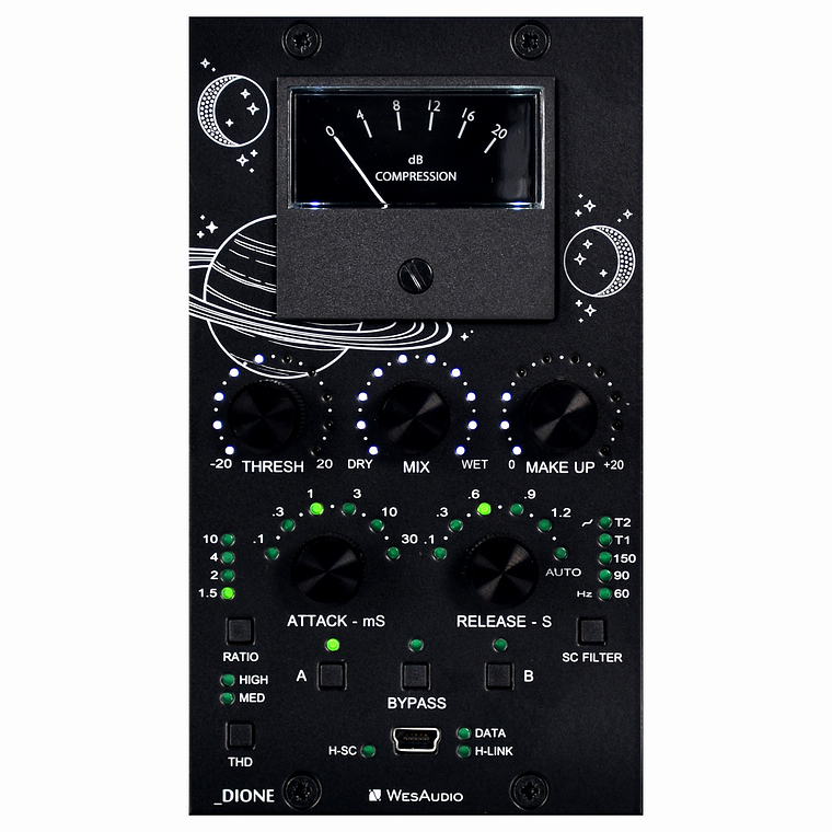 WesAudio Dione Starlight Analog Edición Limitada Serie 500 Bus Compresor con Digital Recall 2