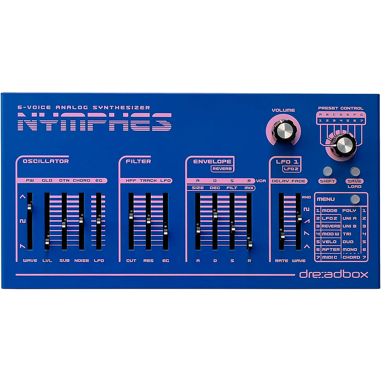 Dreadbox Nymphes Sintetizador Polifónico Análogo 3