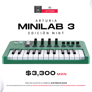 Arturia MiniLab 3 Edición Mint Teclado Midi