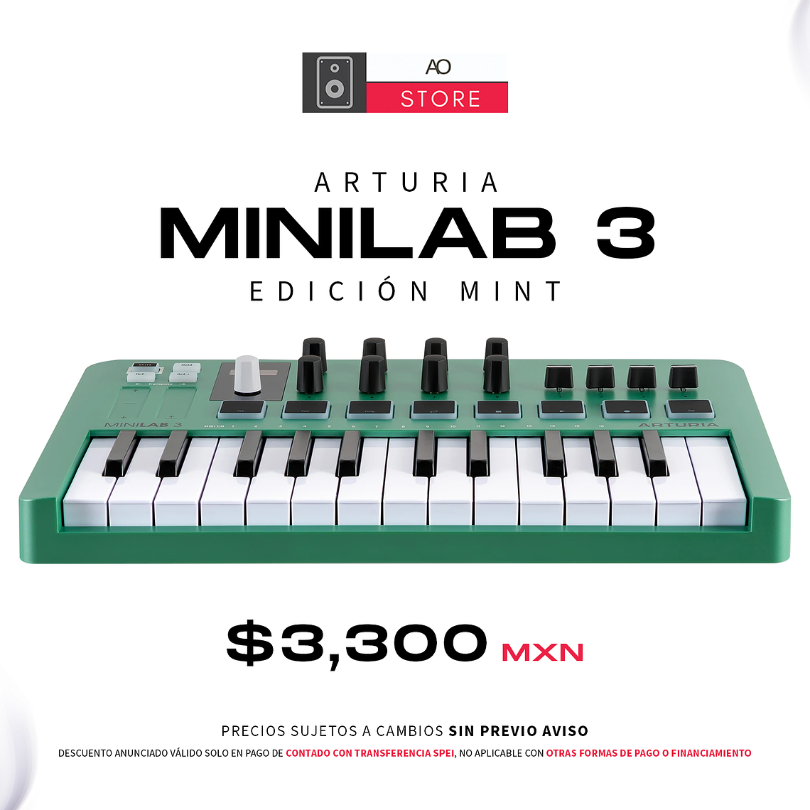 Arturia MiniLab 3 Edición Mint Teclado Midi 1