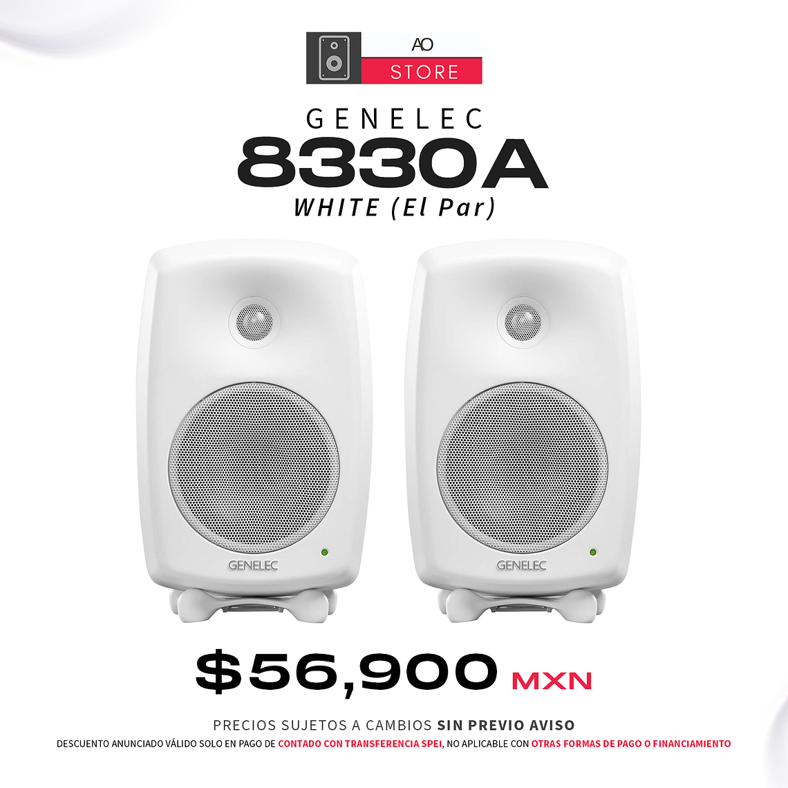 Genelec 8330A Sam White Monitores De Estudio (2 Piezas) 1