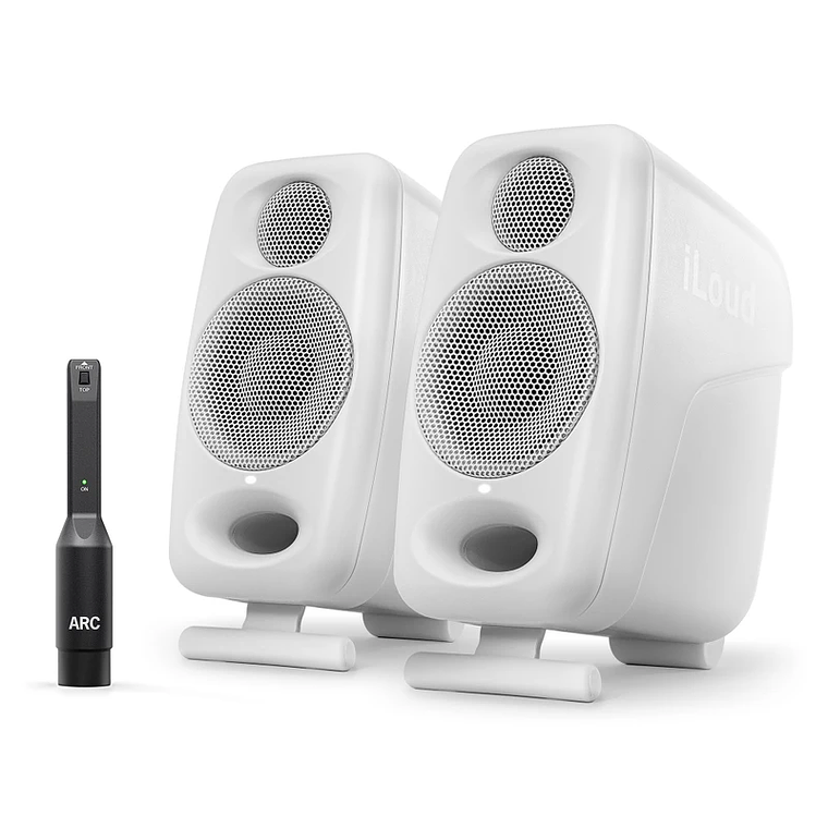 IK Multimedia iLoud Micro Monitor Pro Compact White Monitores de Estudio (2 Piezas) con Micrófono ARC de Calibración 2