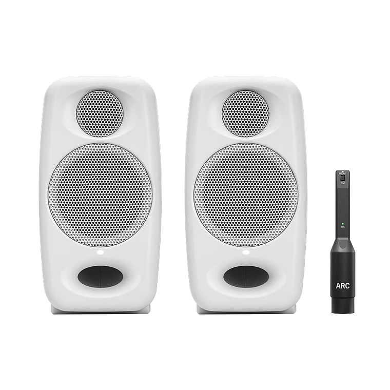 IK Multimedia iLoud Micro Monitor Pro Compact White Monitores de Estudio (2 Piezas) con Micrófono ARC de Calibración 4