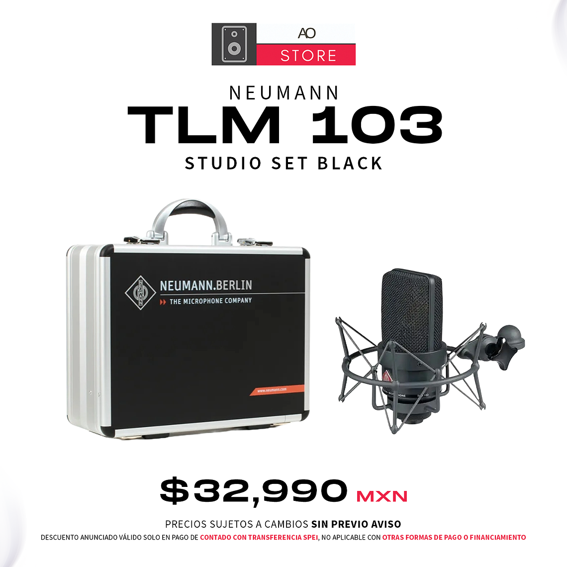 Neumann TLM 103 Studio Set Black Micrófono de Condensador 1