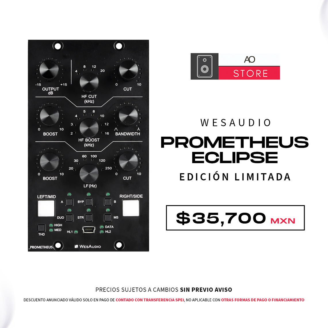 WesAudio Prometheus Eclipse Edición Limitada Serie 500 Ecualizador Estéreo 1