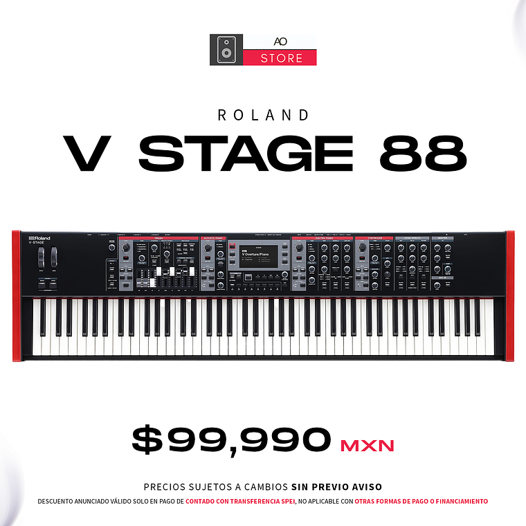 Roland V Stage 88 Teclado Profesional Hammer Action  1
