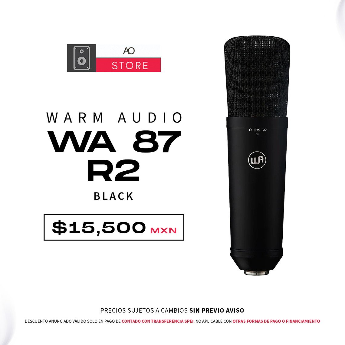 Warm Audio Wa 87 R2 Black Micrófono De Condensador 1