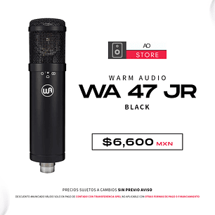 Warm Audio Wa 47jr Black Micrófono Condensador