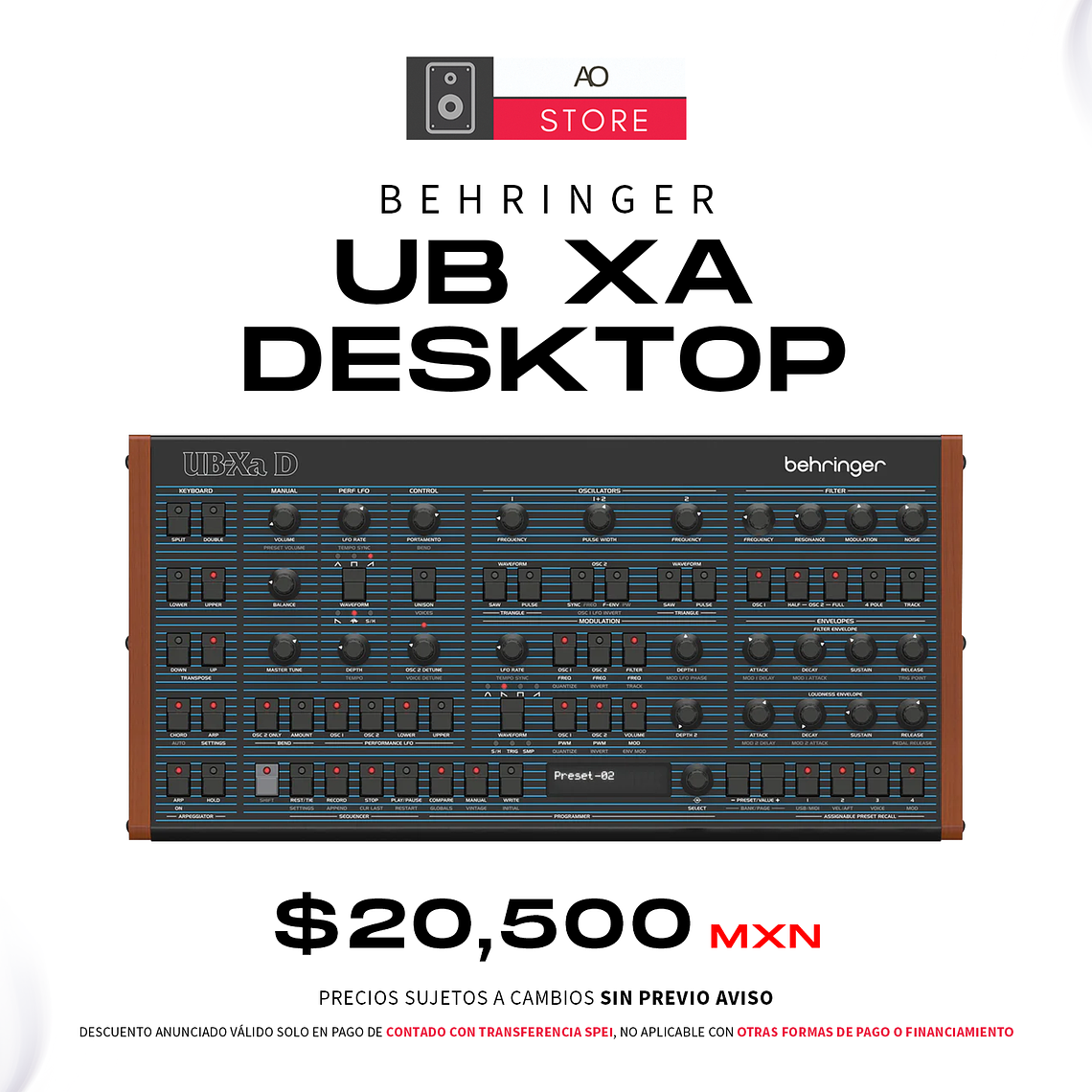 Behringer Ub Xa Desktop Sintetizador Análogo 1