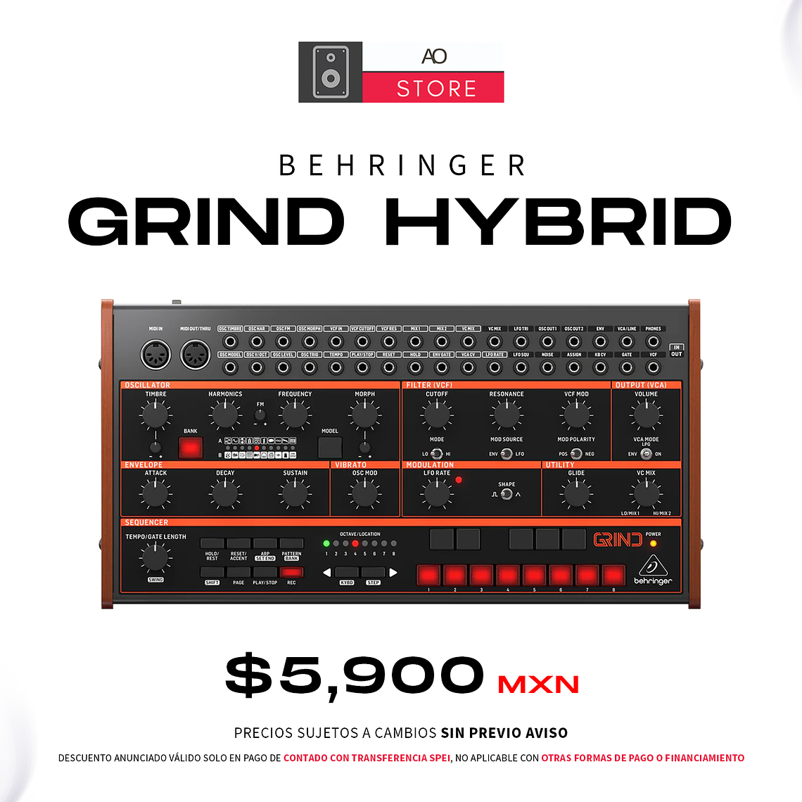 Behringer Grind Hybrid Sintetizador Semi Modular 1