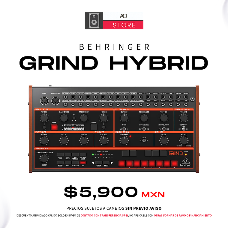 Behringer Grind Hybrid Sintetizador Semi Modular 1