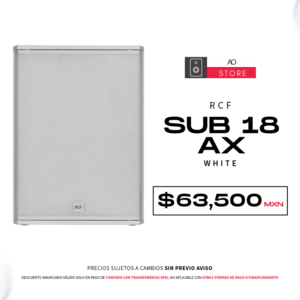 RCF Sub 18 Ax White Subwoofer Activo 1
