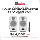 IK Multimedia iLoud Micro Monitor Pro Compact White Monitores de Estudio (2 Piezas) con Micrófono ARC de Calibración 1