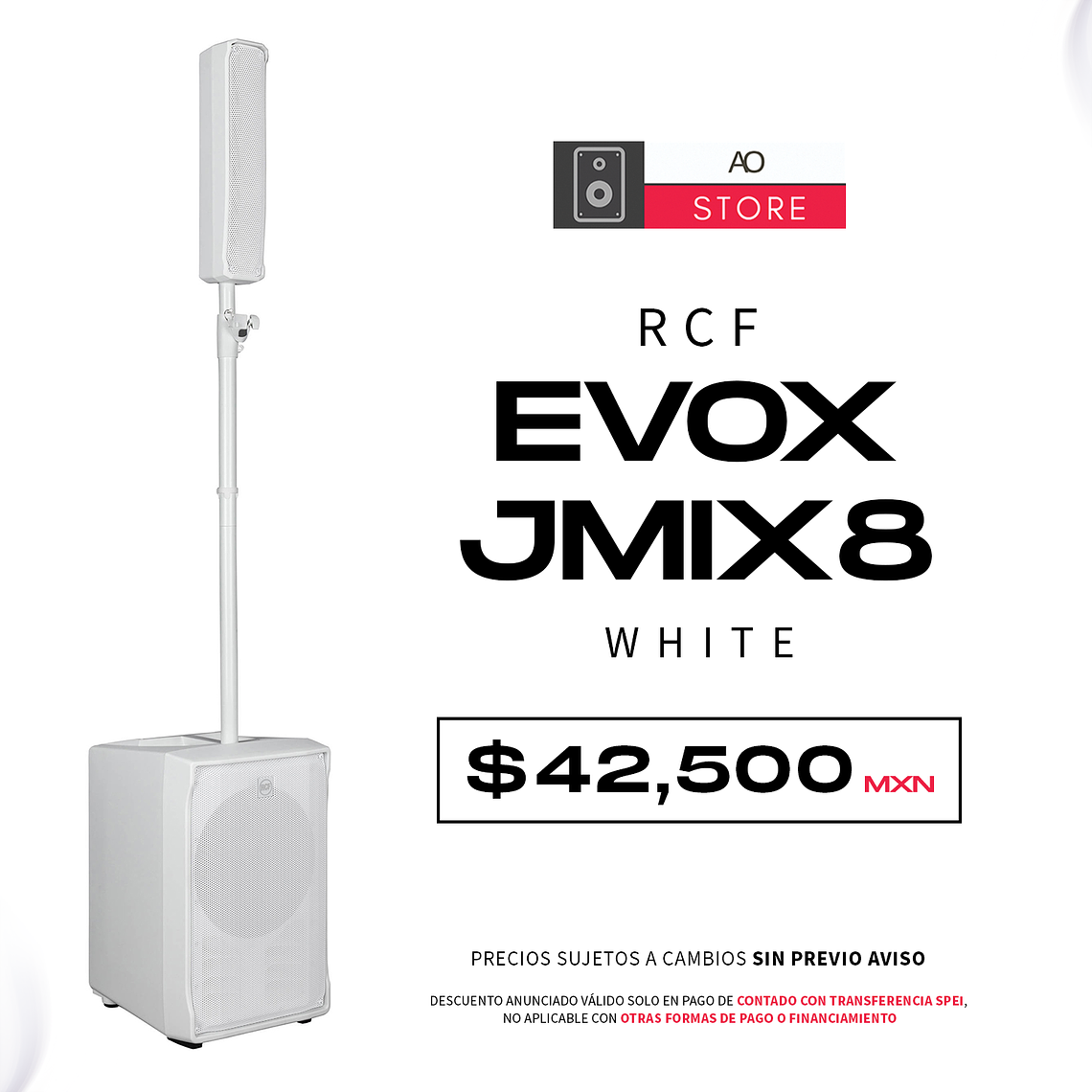 RCF Evox JMIX8 White Sistema De Audio En Torre 1