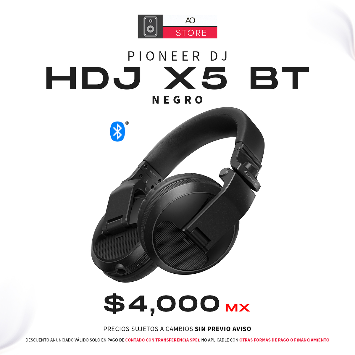 Pioneer DJ HDJ X5 BT Negro Audífonos Profesionales