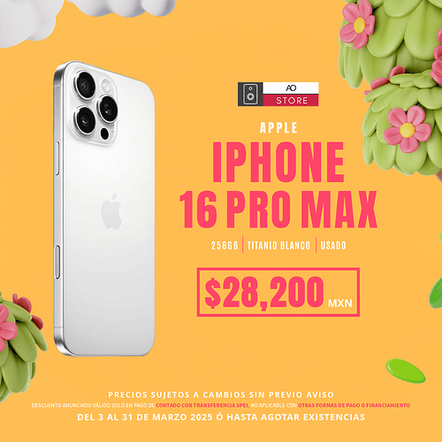 Apple iPhone 16 Pro Max 256gb Color Titanio Blanco Equipo Usado