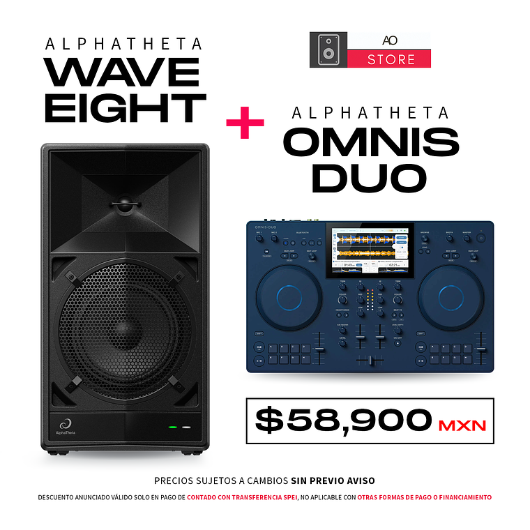 AlphaTheta Wave Eight + AlphaTheta Omnis Duo Sistema Inalámbrico para DJ 1