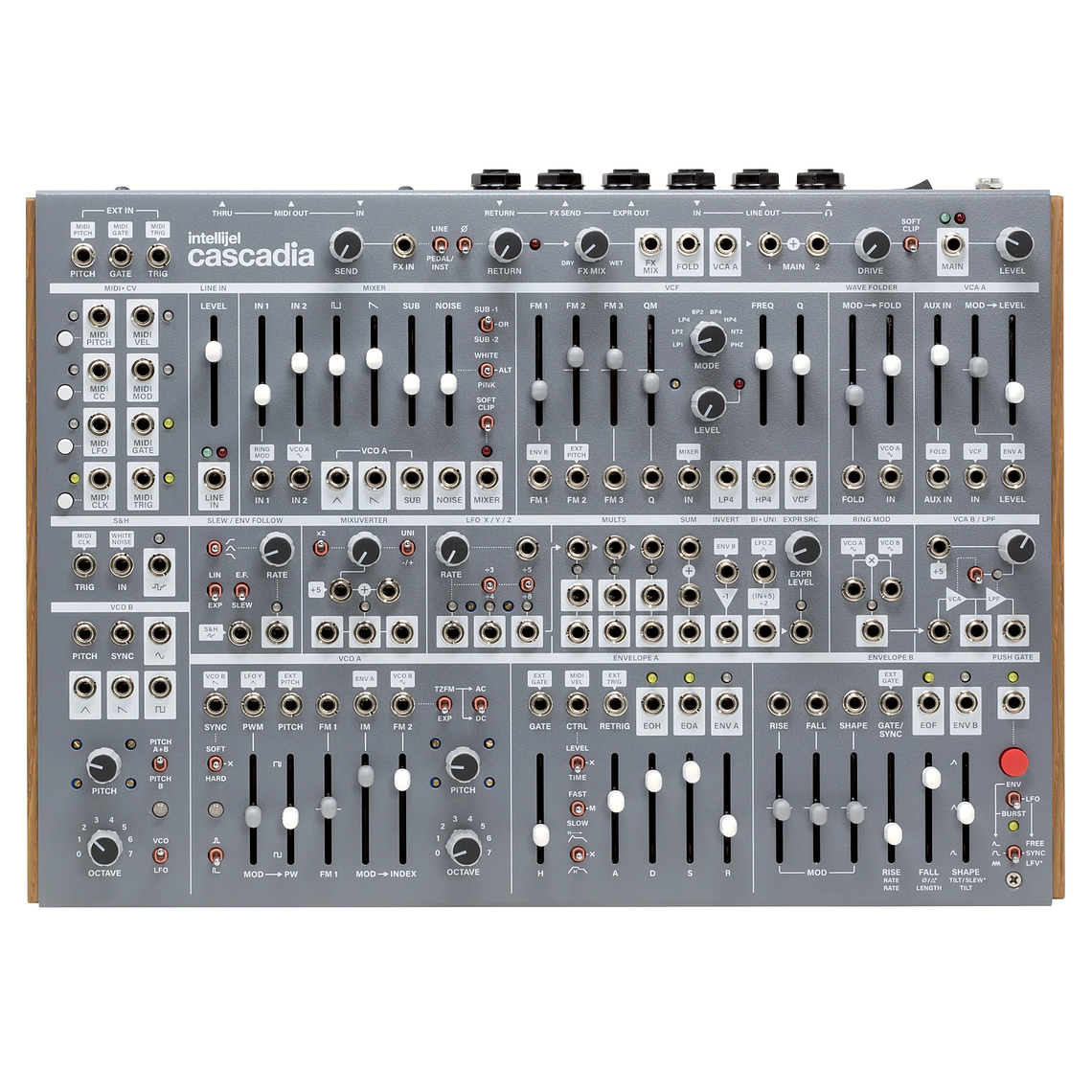 Intellijel Cascadia East & West Coast Edición Dark Grey Sintetizador Semi Modular 2