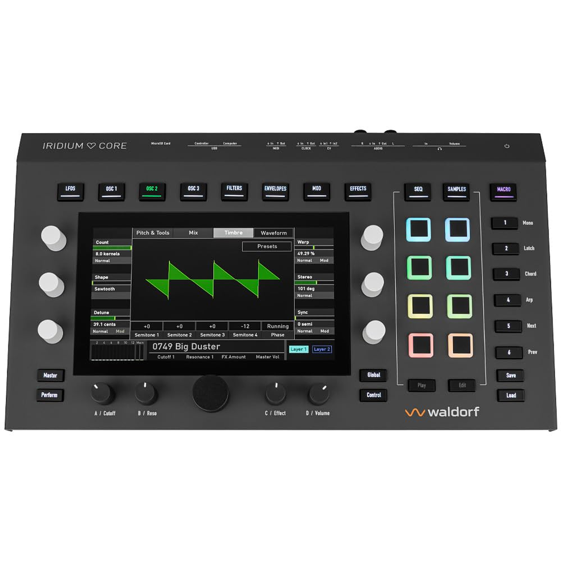 Waldorf Iridium Core Desktop Sintetizador Polifónico 2