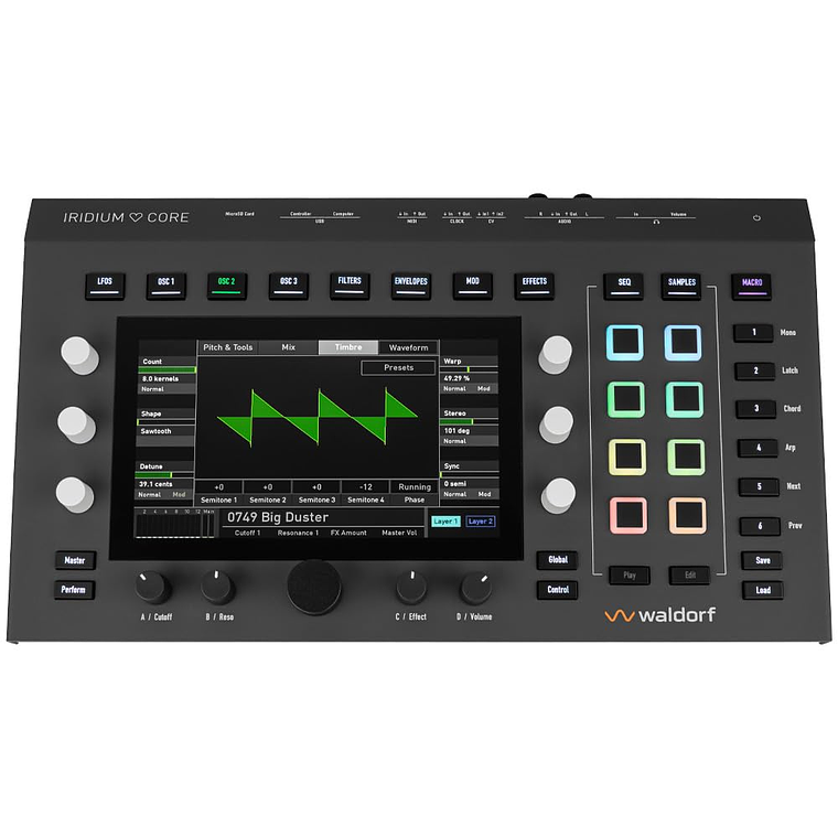 Waldorf Iridium Core Desktop Sintetizador Polifónico 2