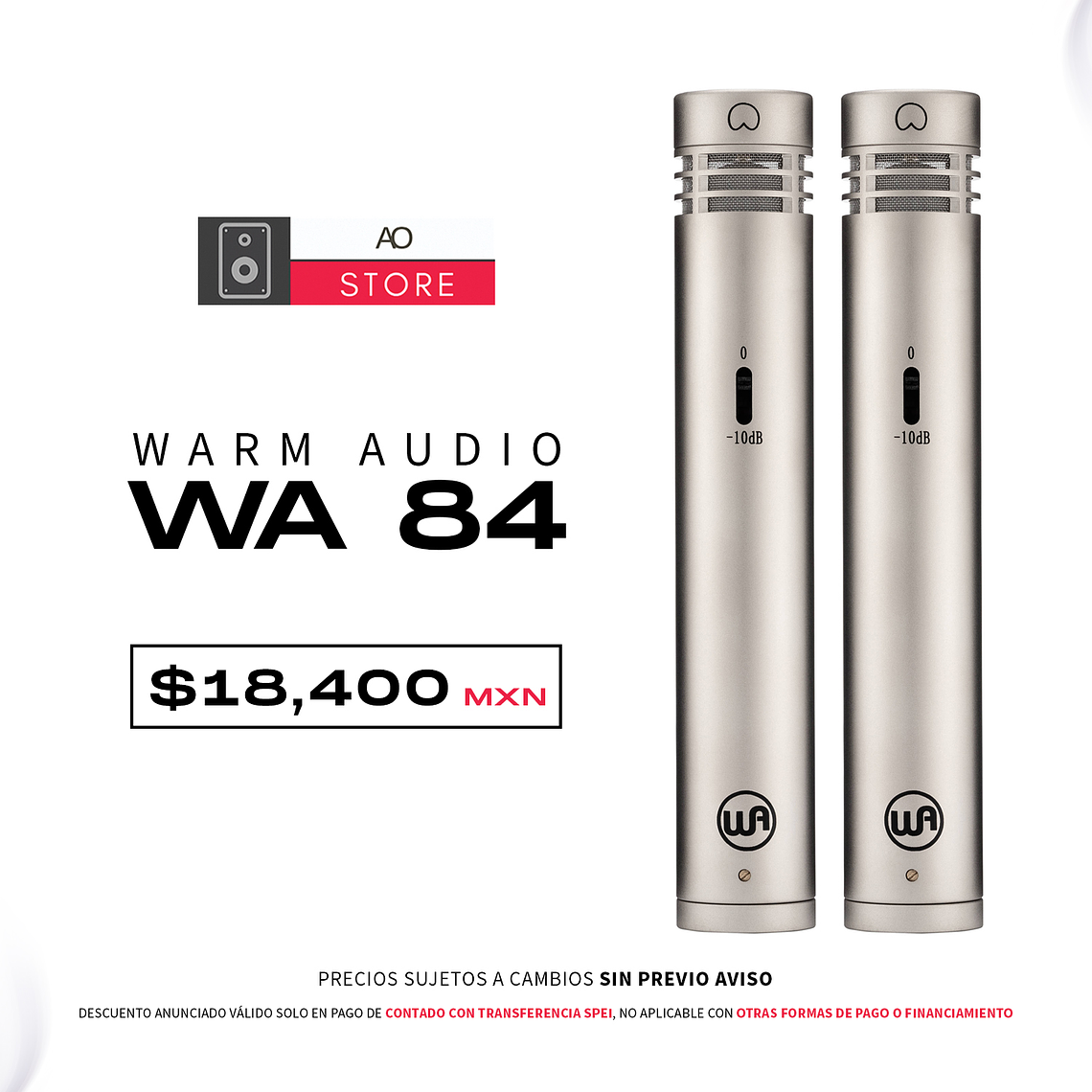 Warm Audio WA 84 Micrófonos de Condensador (2 Piezas) 1