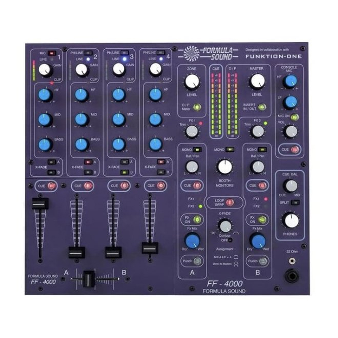 Formula Sound FF 4000 Mezcladora para DJ de 4 Canales  2