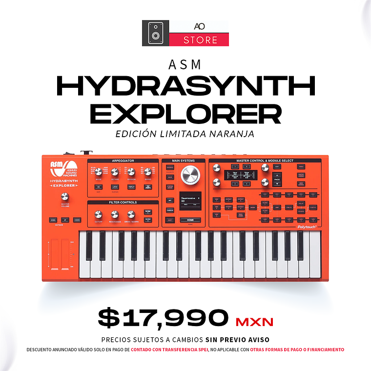 ASM Hydrasynth Explorer Digital Keyboard Edición Limitada Naranja Sintetizador 1