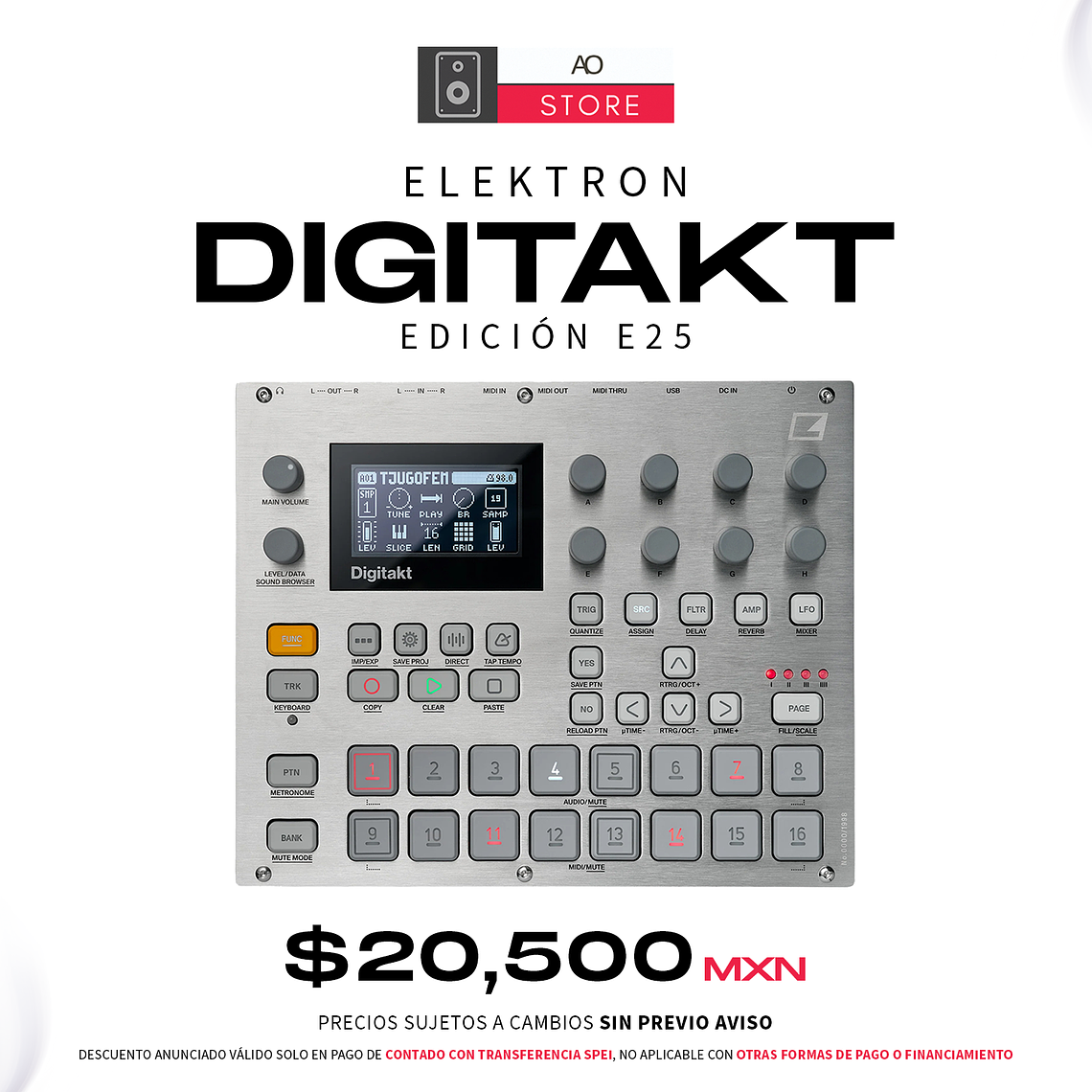 Elektron Digitakt Edición E25 Caja de Ritmos 1