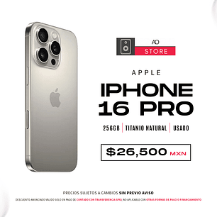 Apple iPhone 16 Pro 256gb Color Titanio Natural Equipo Usado