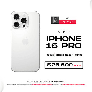 Apple iPhone 16 Pro 256gb Color Titanio Blanco Equipo Usado