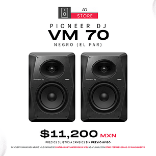 Pioneer DJ VM 70 Negro Monitores De Estudio (2 Piezas)